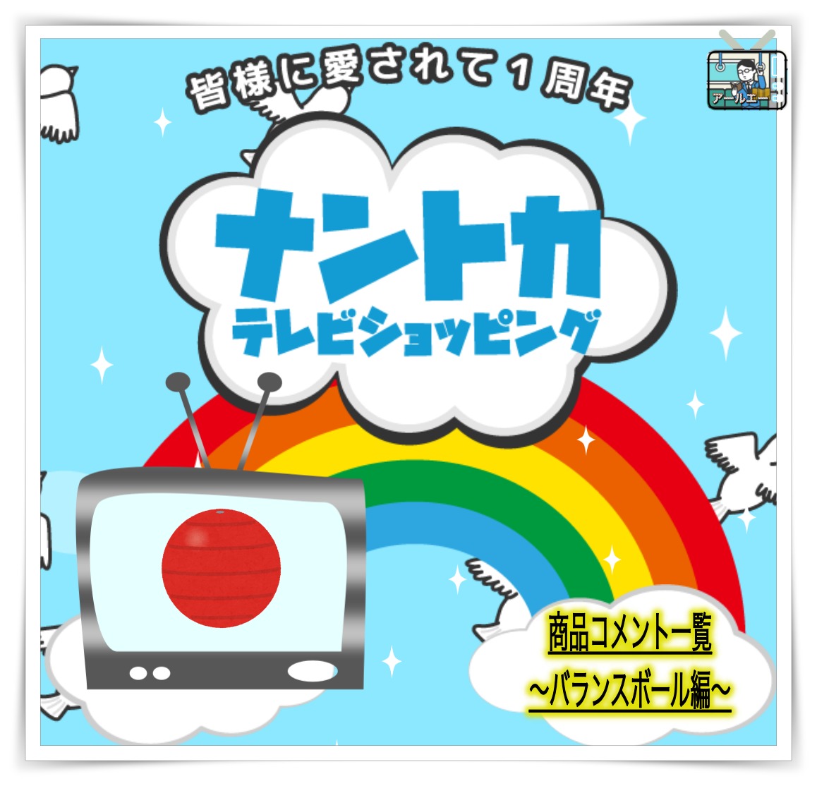 ナントカテレビショッピング 商品コメント一覧 バランスボール編 アールエーログ ナントカテレビショッピング